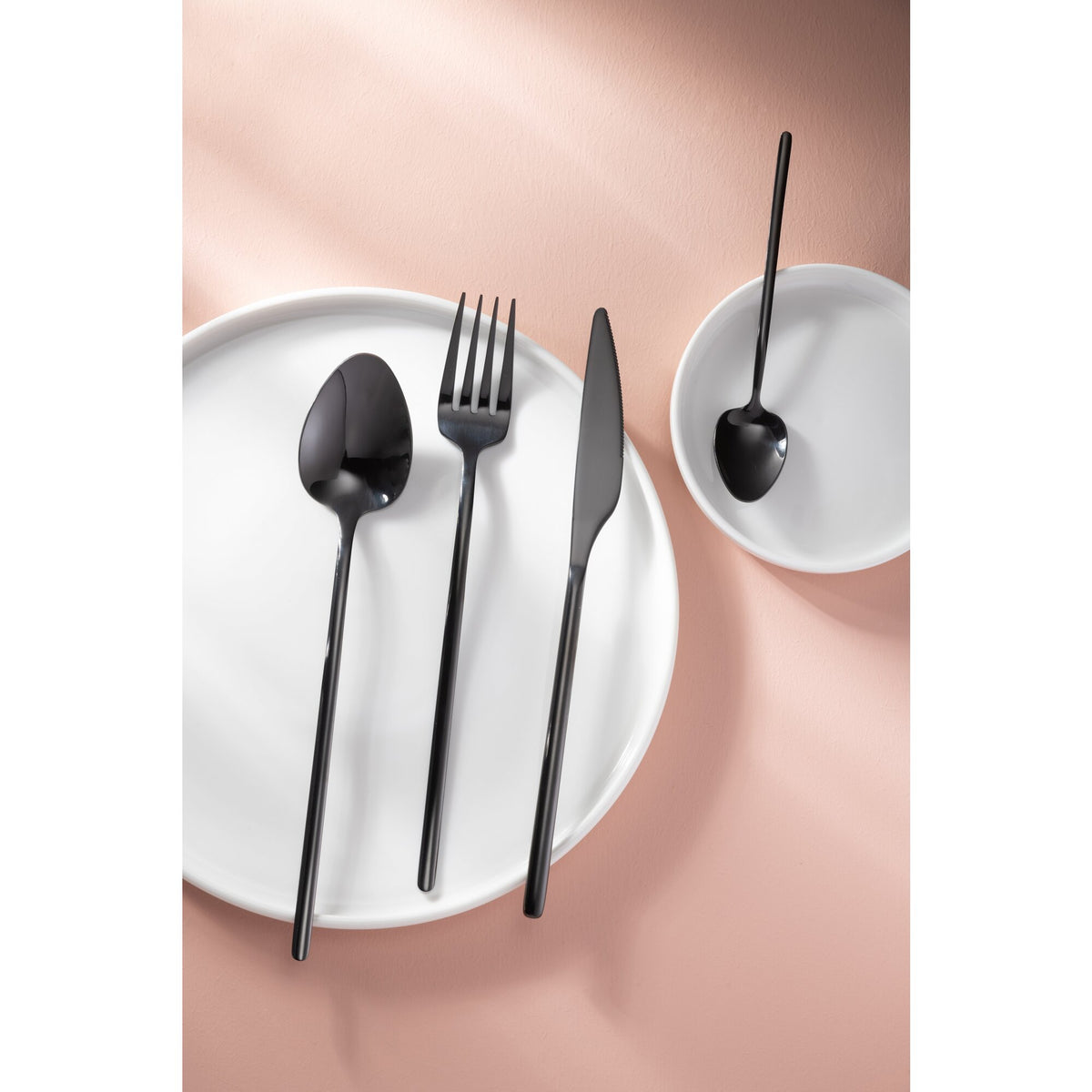 Cutlery Box C 24 Pieces Stainless Steel Glossy Black J-Line