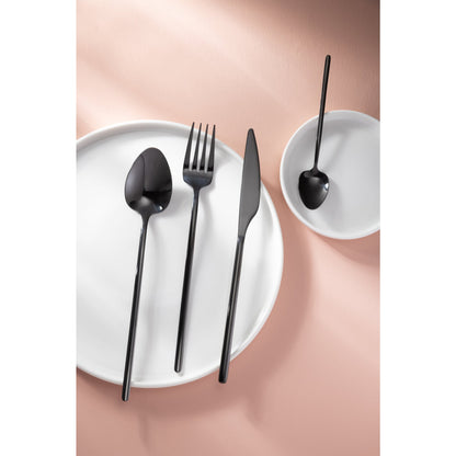 Cutlery Box C 24 Pieces Stainless Steel Glossy Black J-Line
