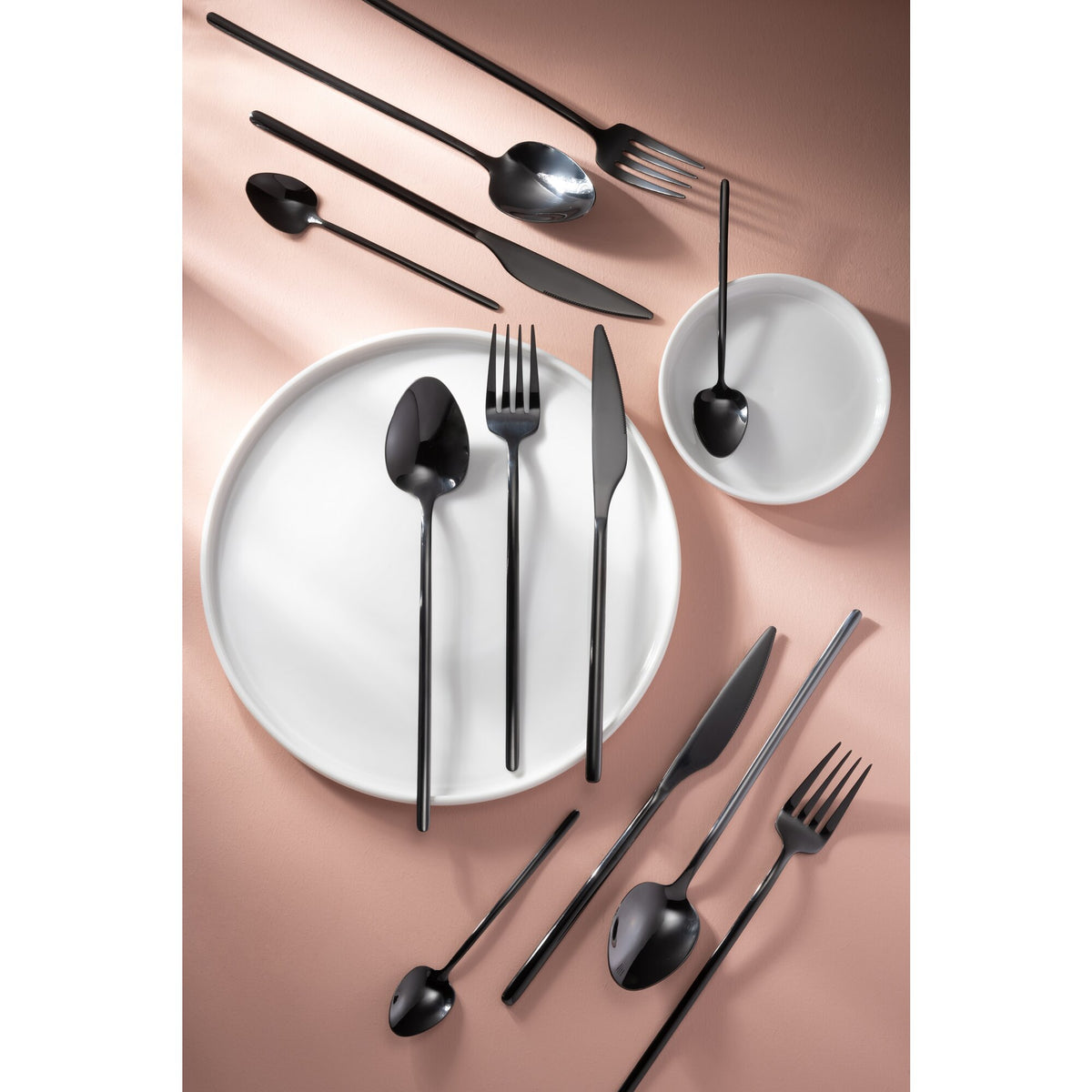 Cutlery Box C 24 Pieces Stainless Steel Glossy Black J-Line