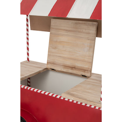 Buffet Kiosk Metal Red/White J-Line