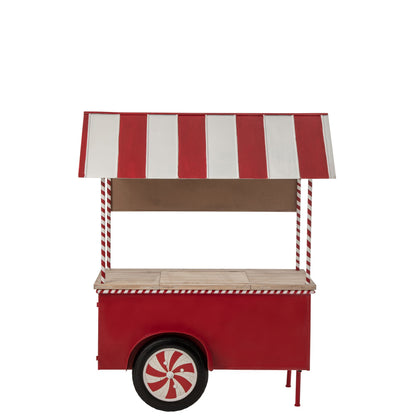 Buffet Kiosk Metal Red/White J-Line