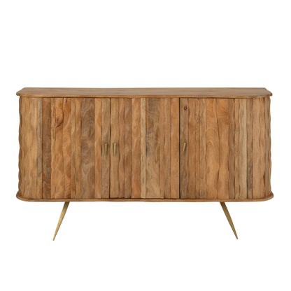 Curve Natural Wood Buffet Cabinet J-Line