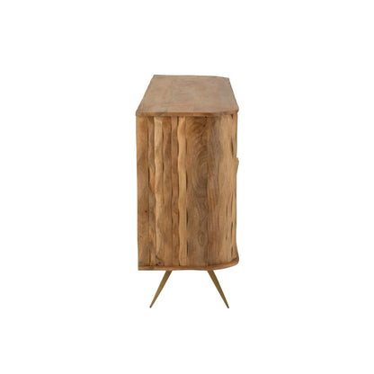 Curve Natural Wood Buffet Cabinet J-Line