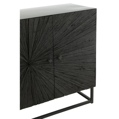 Shanil Wood/Iron Black Buffet Cabinet J-Line