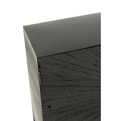 Shanil Wood/Iron Black Buffet Cabinet J-Line