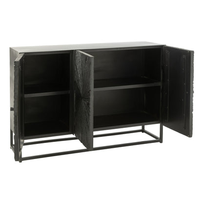 Shanil Wood/Iron Black Buffet Cabinet J-Line