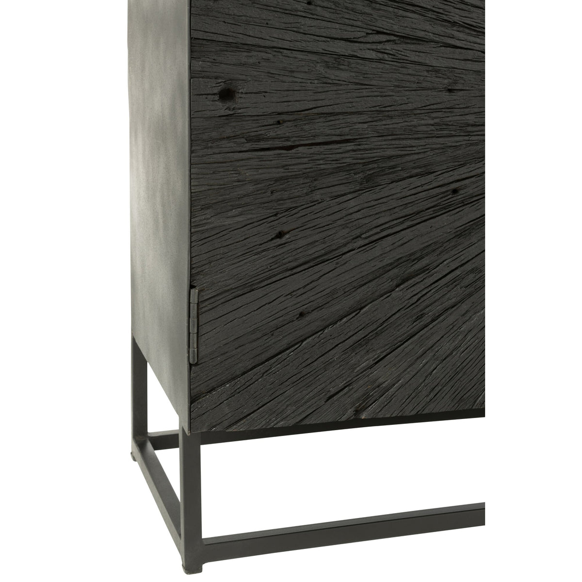 Shanil Wood/Iron Black Buffet Cabinet J-Line