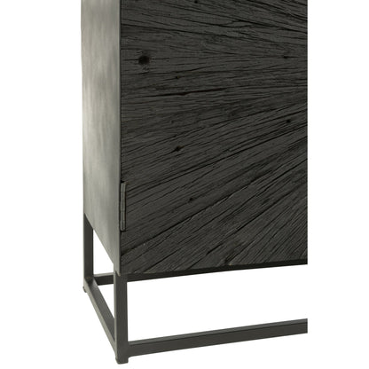 Shanil Wood/Iron Black Buffet Cabinet J-Line