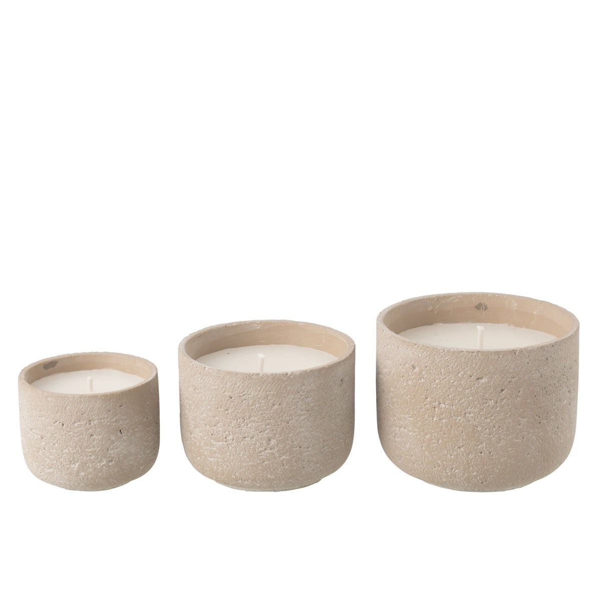 Buitenkaars 47h Rond Paraffine Lichtbeige Large J-Line