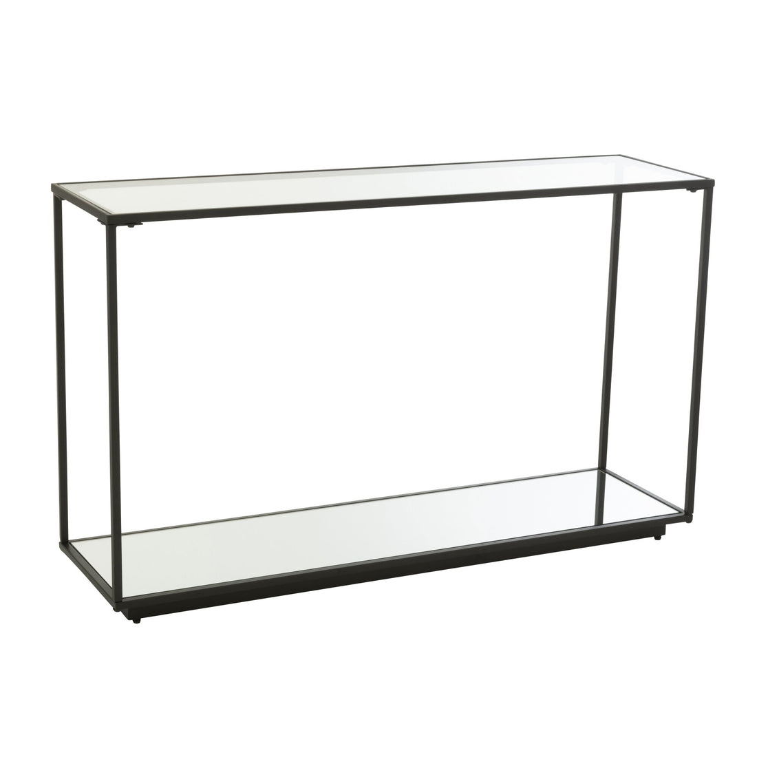 Console Table Metal/Glass Black J-Line