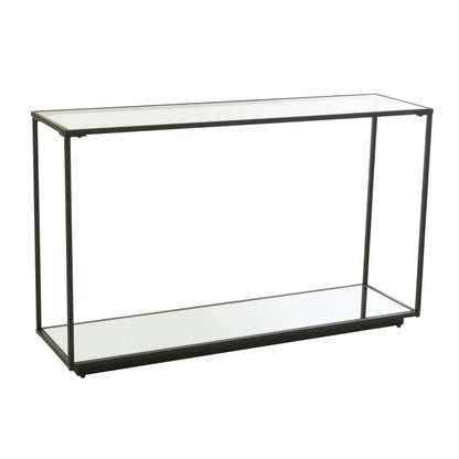 Console Table Metal/Glass Black J-Line