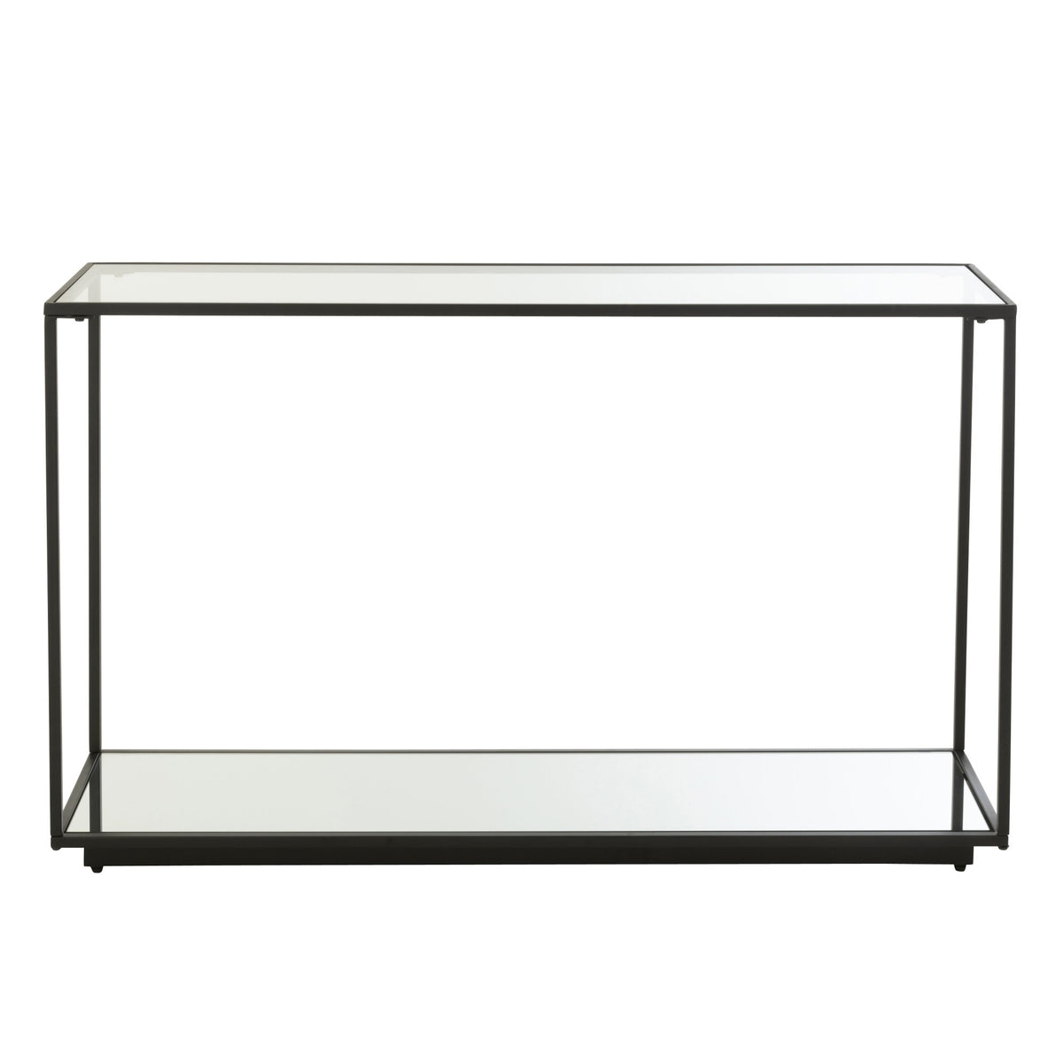 Console Table Metal/Glass Black J-Line