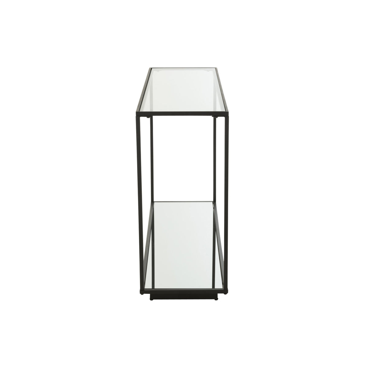 Console Table Metal/Glass Black J-Line