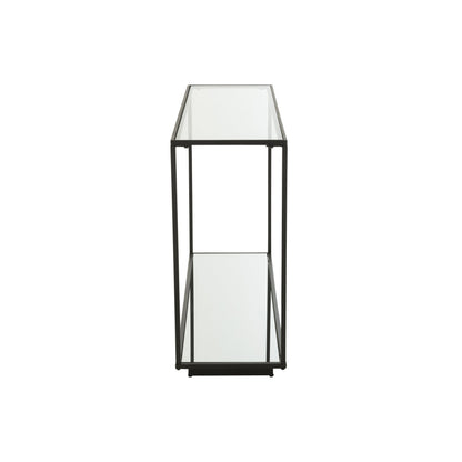 Console Table Metal/Glass Black J-Line