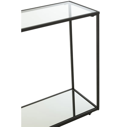 Console Table Metal/Glass Black J-Line