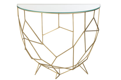 Console Table Moza Metal/Glass Gold J-Line