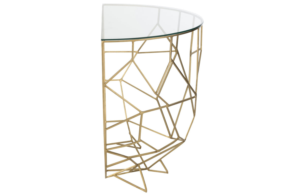 Console Table Moza Metal/Glass Gold J-Line