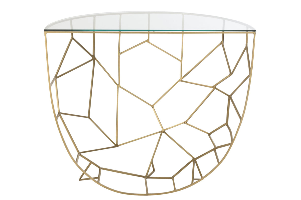 Console Table Moza Metal/Glass Gold J-Line