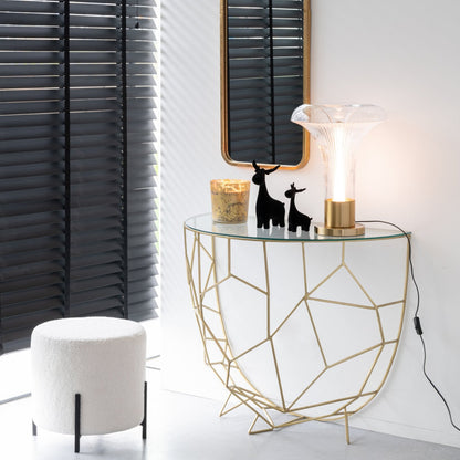 Console Table Moza Metal/Glass Gold J-Line