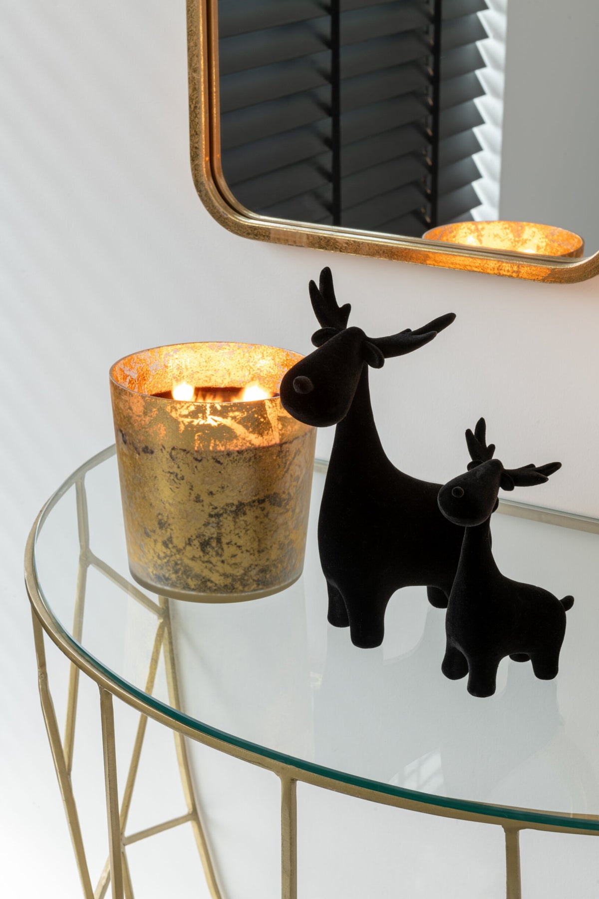 Console Table Moza Metal/Glass Gold J-Line