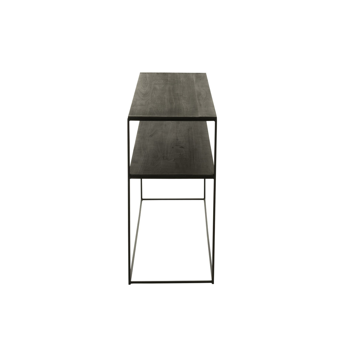 Console Rectangle Recycled Wood/Metal Black J-Line