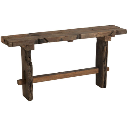 Console Table Rough Recycled Wood Brown J-Line