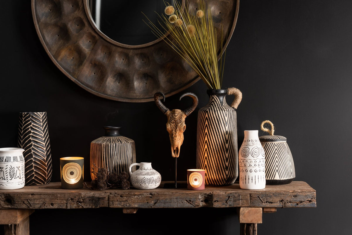Console Table Rough Recycled Wood Brown J-Line