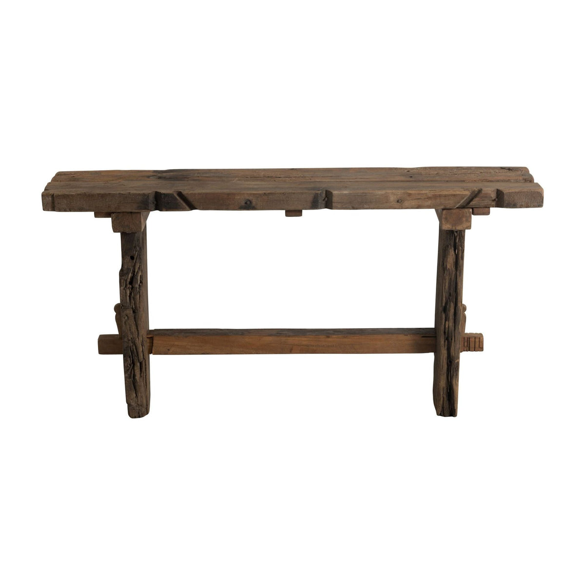 Console Table Rough Recycled Wood Brown J-Line