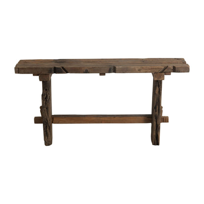 Console Table Rough Recycled Wood Brown J-Line