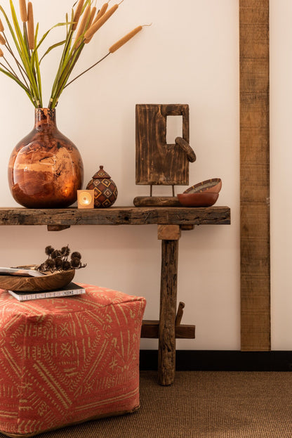 Console Table Rough Recycled Wood Brown J-Line