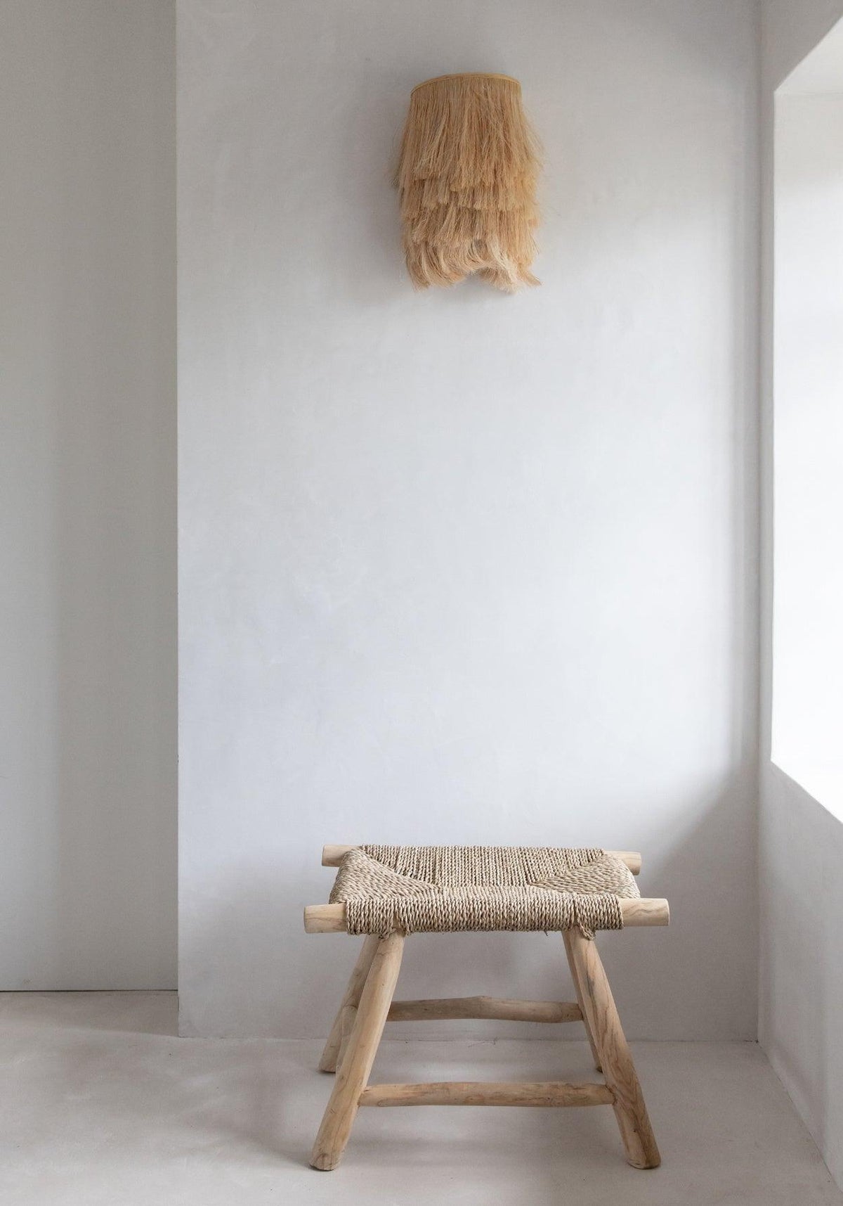 De Abaca Applique Muurlamp - Naturel - Wandlamp - Bazar Bizar - livinglovely.nl