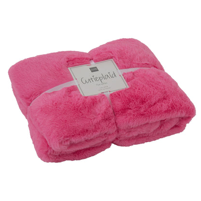 Cutie Polyester Blanket Fluorescent Pink L130x180cm J-Line