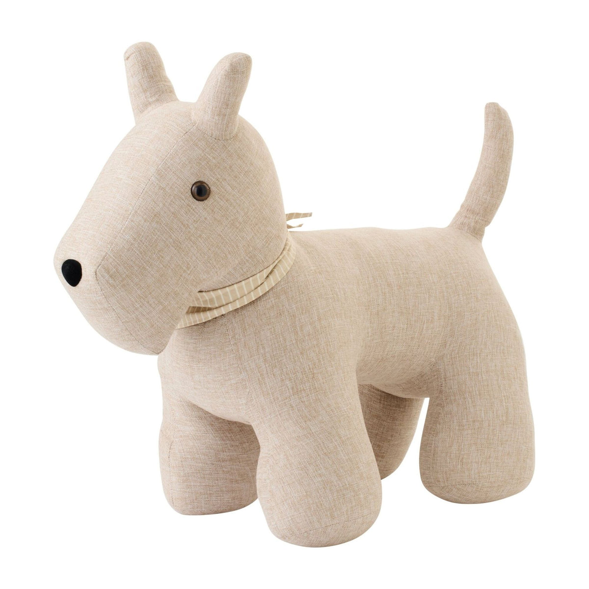 Dog Door Stopper with Scarf Polyester Beige Large J-Line