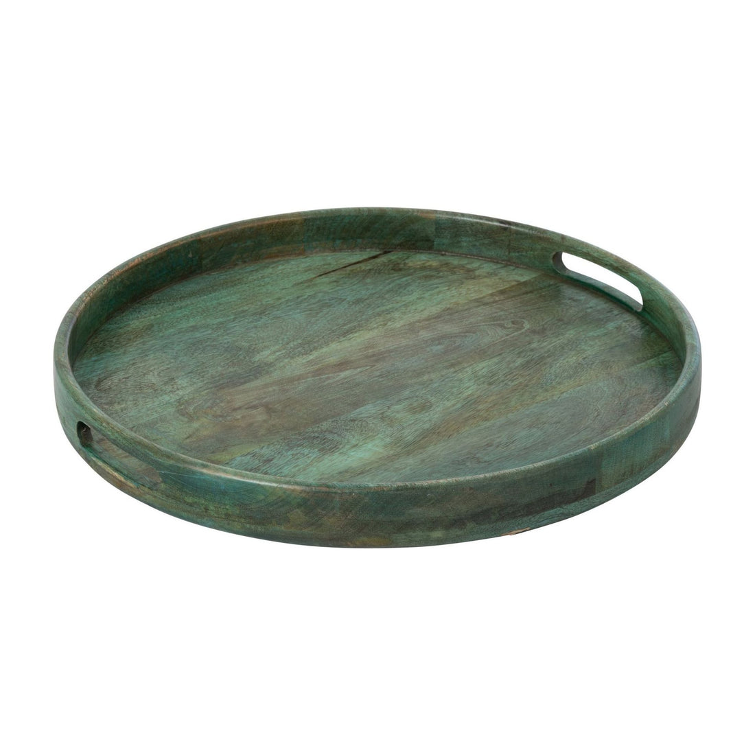 Mango Wood Serving Tray Dark Green J-Line