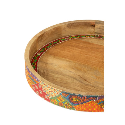 J-Line Delhi Mango Wood Mixed Set of 2 Trays