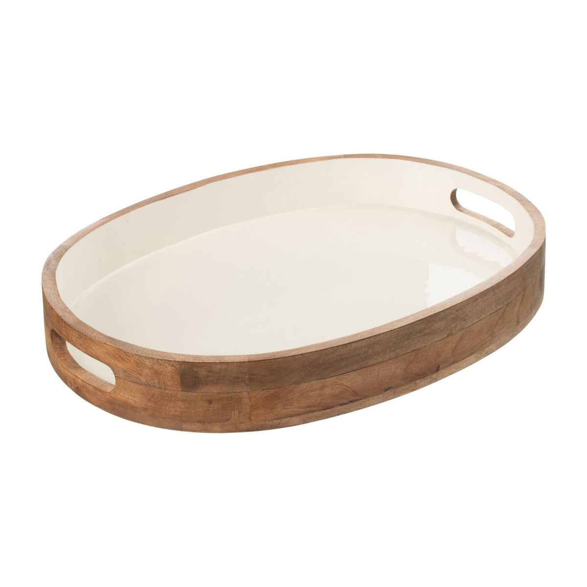 Trays Kos Mango Wood Brown/White J-Line