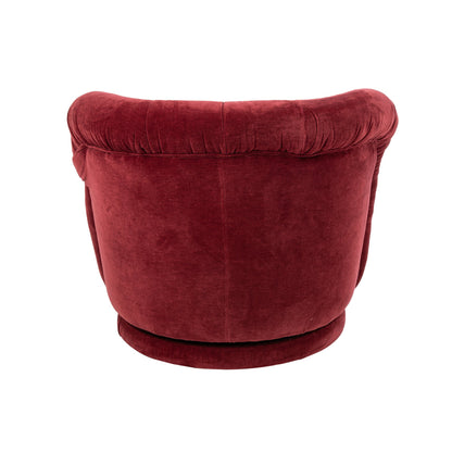 Swivel Armchair Plywood/Fabric Bordeaux J-Line