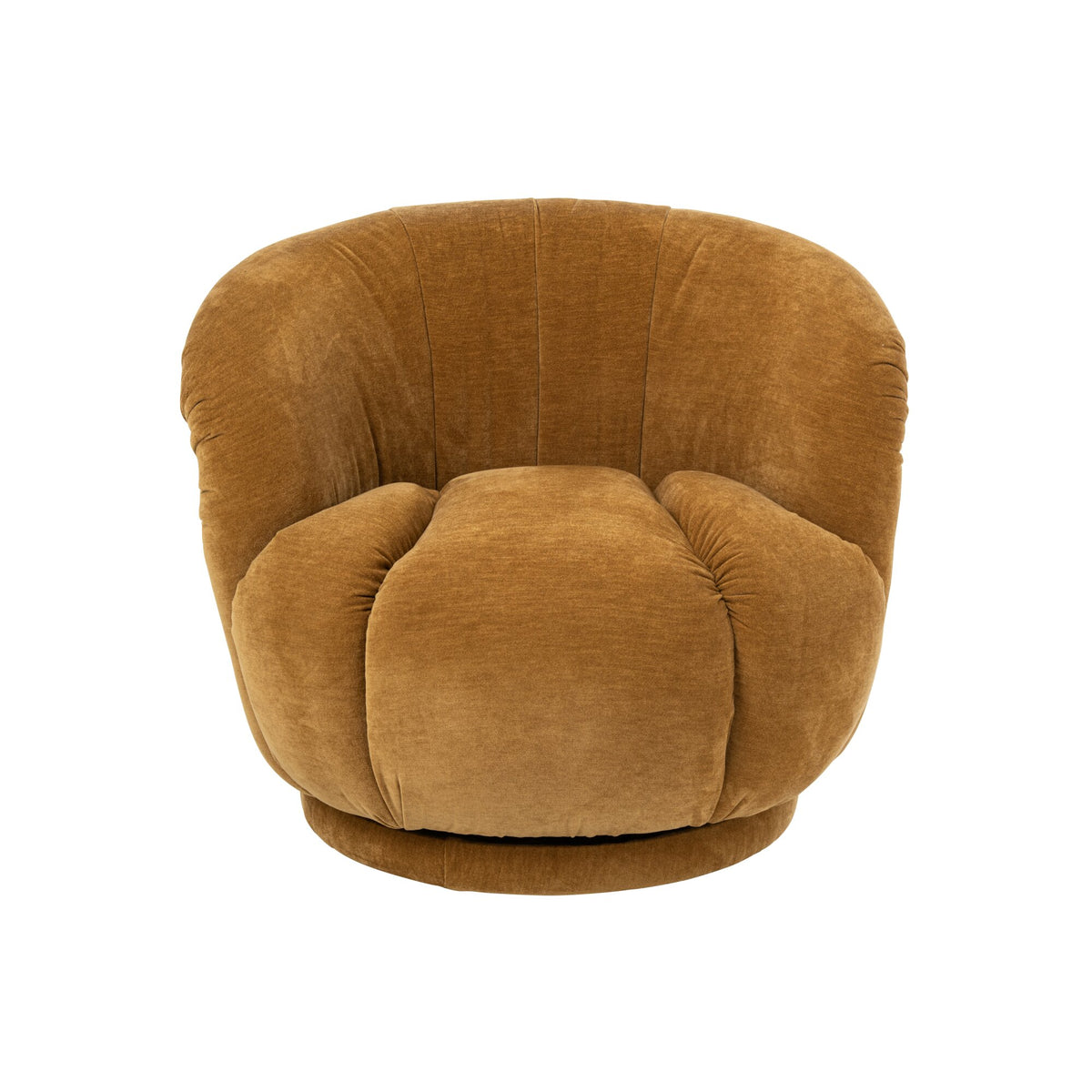 Swivel Armchair Plywood/Fabric Mustard Yellow J-Line