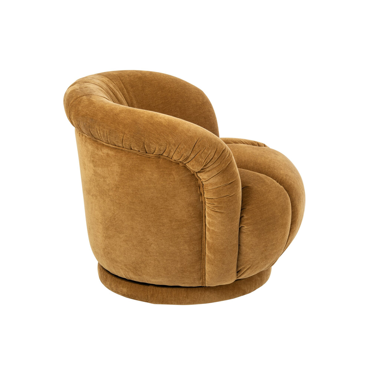Swivel Armchair Plywood/Fabric Mustard Yellow J-Line