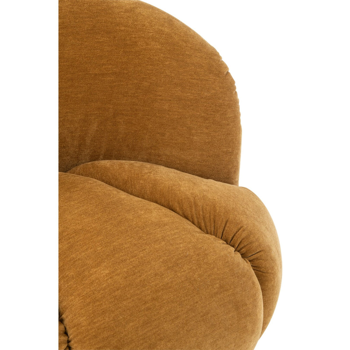 Swivel Armchair Plywood/Fabric Mustard Yellow J-Line