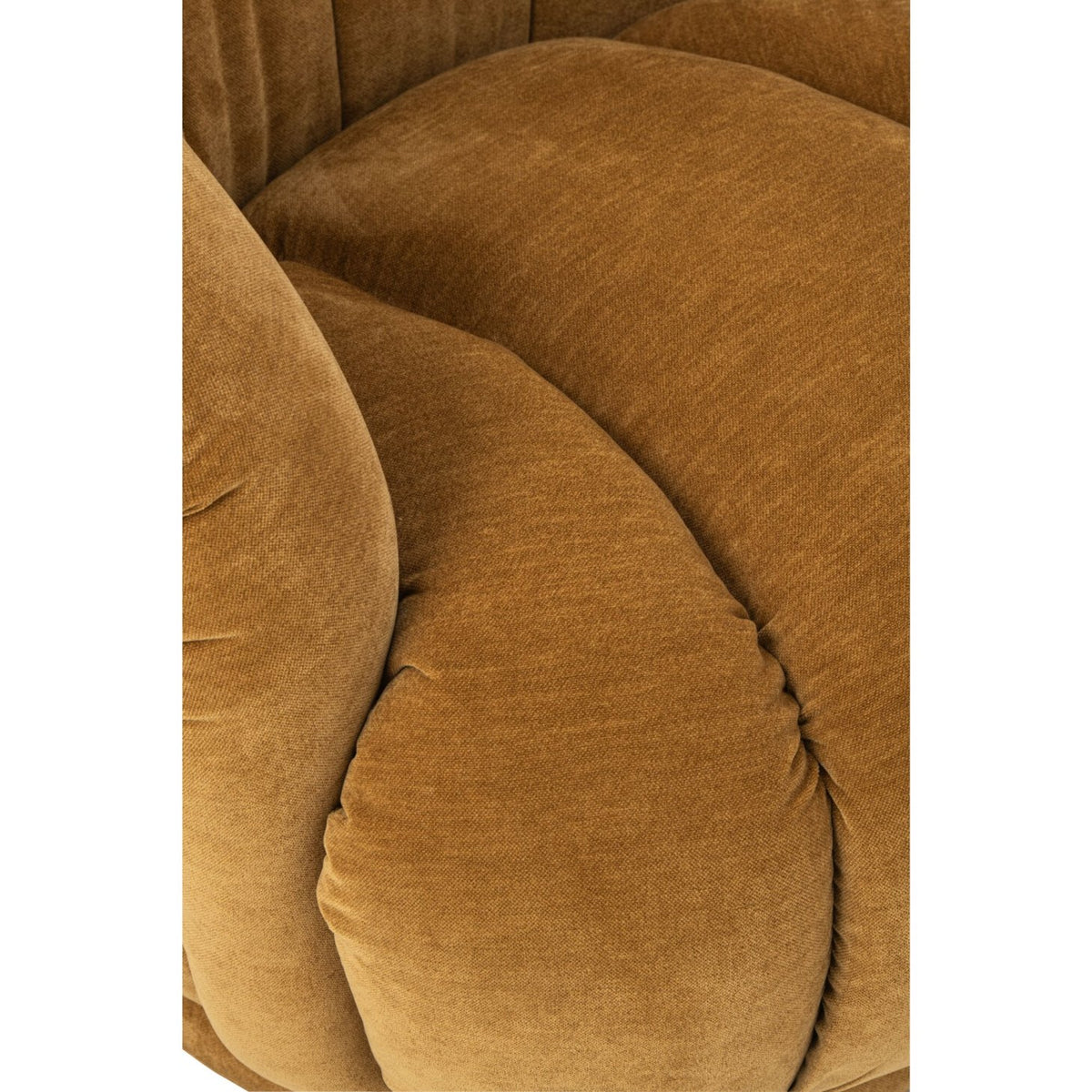 Swivel Armchair Plywood/Fabric Mustard Yellow J-Line