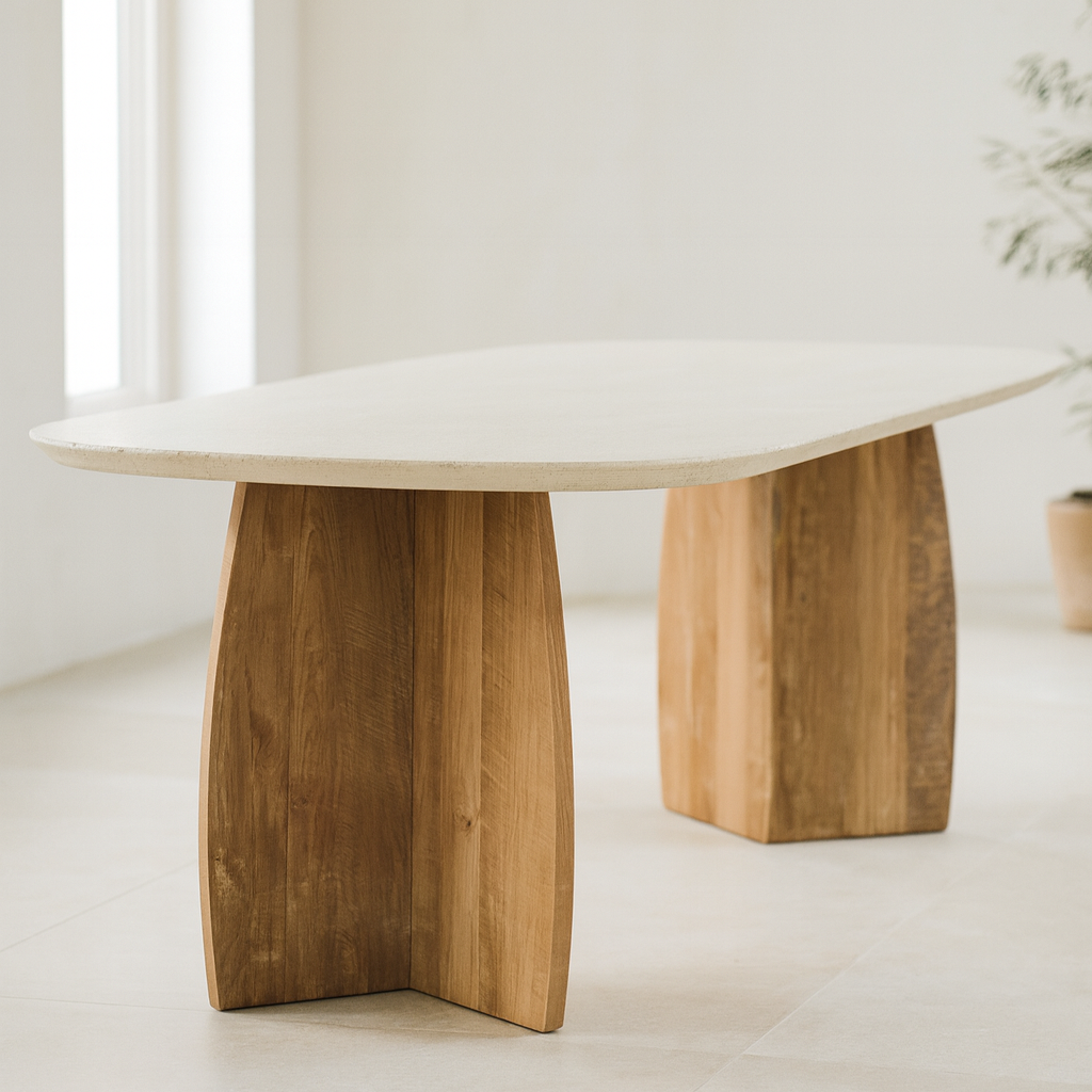 DTP Home Nova Eettafel Travertin 220cm - Eetkamertafel - DTP Home - livinglovely.nl