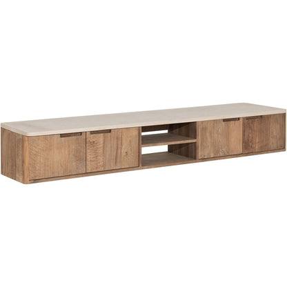 DTP Home Bliss No.2 Large Wall-Mounted Mortex TV Cabinet 210cm
