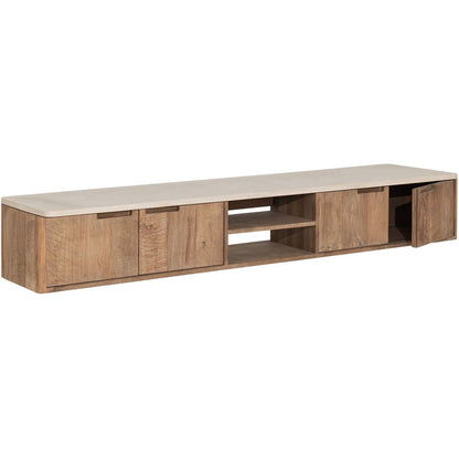 DTP Home Bliss No.2 Large Wall-Mounted Mortex TV Cabinet 210cm