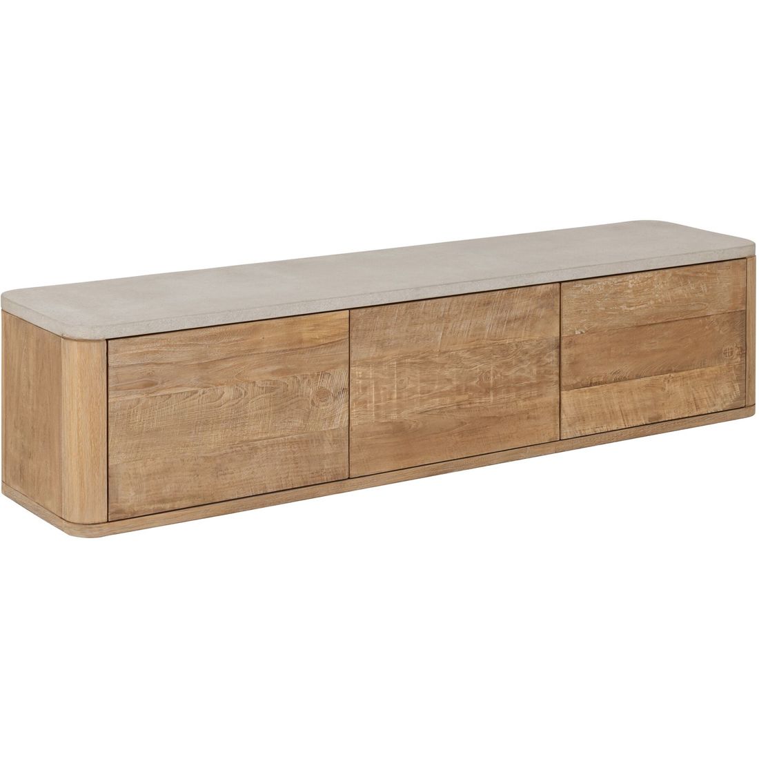 DTP Home Nova Medium TV Stand with Travertine Top