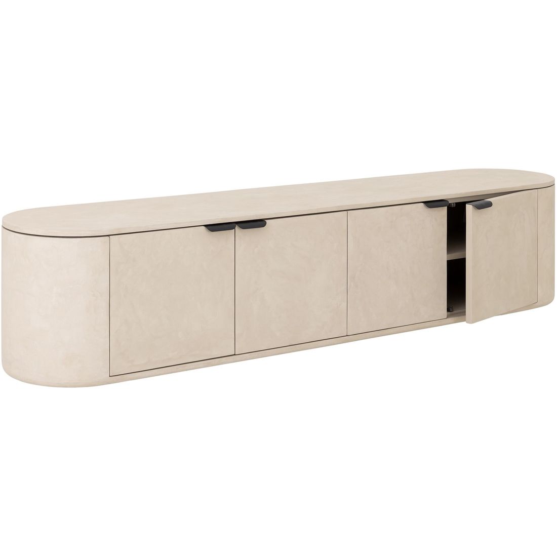DTP Home TV Cabinet Scala Loft Wall-Mounted Mortex Sand Large 200cm