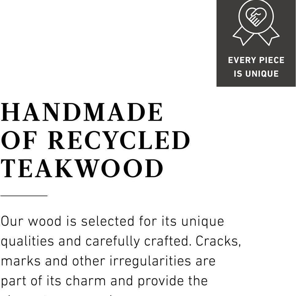 Timeless Tracks eettafel naturel teak met eetkamerstoelen