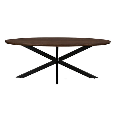 Ovale eettafel Jesper mangohout Chestnut 210cm van Livingfurn