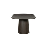 Eettafel Novero espresso 200cm zijaanzicht