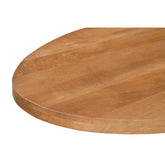Eettafel Rocky 210cm in Pecan, warm honingbruin mangohout met zwart onderstel